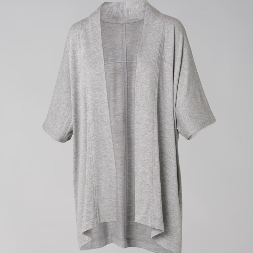 NWT S/M Soma Heather Opal Gray French Terry Lounge Wrap